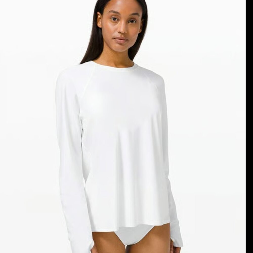 Lululemon Waterside Relaxed UVP Long Sleeve White Size M
